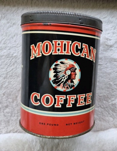Antique mohican coffee tin - antique,