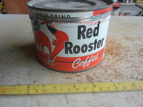 Vintage empty red rooster - vintage,
