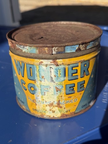 Vintage wonder coffee tin - wonder,